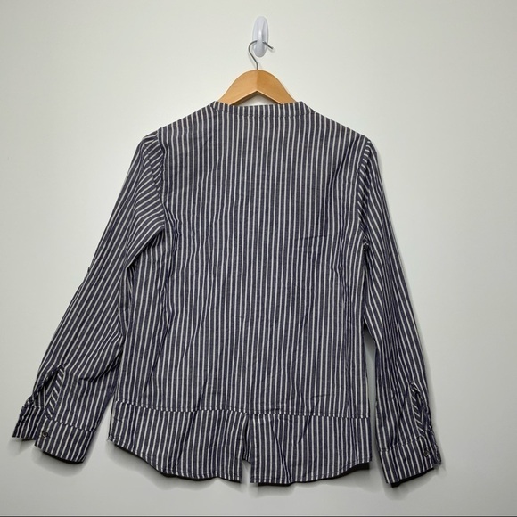 SUNDANCE Contrast Striped Button Down. Size Small. - Picture 2 of 4